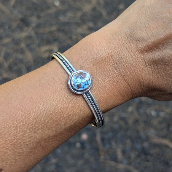 Navajo Sterling Silver Bracelet Turquoise Genuine Native American Jewelry 6.5 ** - Picture 7 of 12